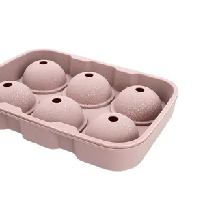Top Seller Mini round Ice Ball Maker Mold BPA Free Silicone Ice Cube Tray with Lid for Ice Cream Tools