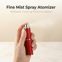Atomiseur de parfum portable rechargeable en cuir de 10 ml avec pulvérisateur à pompe - Personnalisable - MOQ 1000 pièces