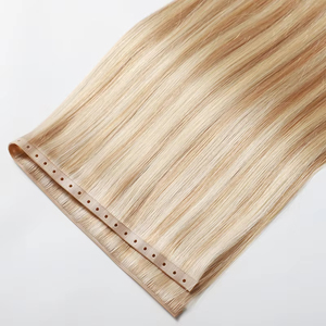 Nouvelle conception d'<span class=keywords><strong>extension</strong></span> de cheveux en PU à trame plate, double trame, cheveux de papillon invisibles, cheveux vierges humains, trame de papillon - Product Image 2