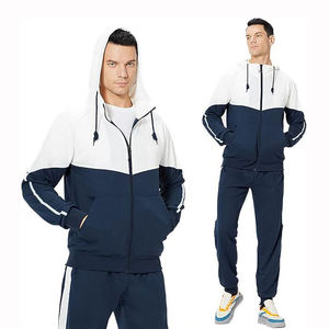 Prix de gros Ensembles de sweat-shirts patchwork pour hommes - Tendance mode personnalisée, grammage lourd, haute qualité - Product Image 5