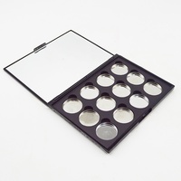 Palette de fards à paupières magnétique 12 couleurs, boîte compacte en plastique ABS, impression sérigraphique, boîte de maquillage magnétique haut de gamme