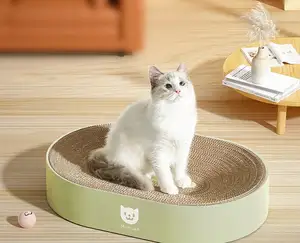 다기능 착용 저항하는 고양이 장난감을 가진 재미있은 고양이 클로 판 scratcher 침대 고양이 찰상 널
