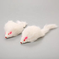 Jouet interactif pour chaton en fausse fourrure douce, mini souris sonore anti-ennui pour l'exercice intérieur des chats