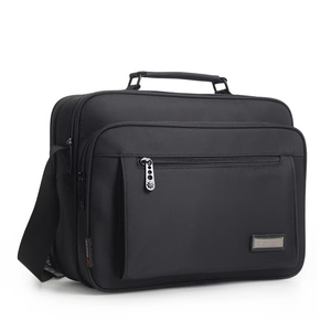 Sac pour ordinateur portable en tissu Oxford imperméable de grande capacité, sacoche d'affaires décontractée pour hommes - Product Image 1