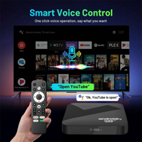 Boîtier TV Android 14 Q96 V09 4K 8K Ultra HD Lecteur Multimédia Intelligent HDR10+ Appareil de Streaming WiFi Double Bande
