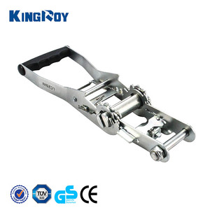 Sangle d'arrimage à cliquet en acier galvanisé KingRoy 50 mm 5T, boucle de sangle d'arrimage à cliquet, résistance à la rupture de 5000 kg, poignée de sac en alliage de zinc, sécurité des marchandises - Product Image 5
