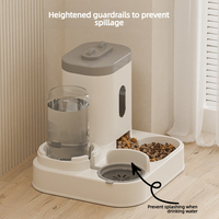 Fontaine à eau pour chat en plastique et distributeur automatique de nourriture, ensemble complet avec distributeur d'eau circulante