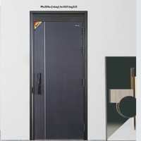 Portes Antivol Mexin pour Entrée de Maison - Portes d'Entrée Prêtes à l'Emploi - Ensembles de Portes Doubles à Panneau Unique en Aluminium Coulé - Portes Commerciales