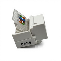 Conector Keystone Cat6 UTP RJ45 Chapado en Oro para Red Ethernet con Instalación sin Herramientas para Cableado Estructurado