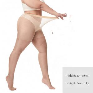 <span class=keywords><strong>Collant</strong></span> trasparenti in Nylon sottile elastico estivo traspirante 15D Plus Size calze da <span class=keywords><strong>donna</strong></span> grasse - Product Image 2