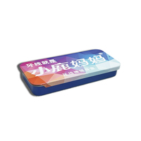 Boîte rectangulaire coulissante portable en fer blanc, style tiroir, hermétique, en métal recyclé pour le stockage des aliments, des bonbons et du chocolat