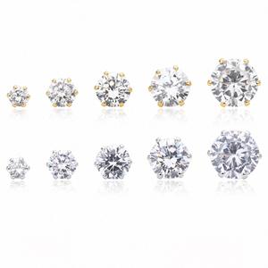 Vintage Style 925 Sterling <b>Silver</b> <b>Stud</b> <b>Earrings</b> with Round 5A Cubic Zircon for Women-Wedding Engagement Anniversary Party Gift - Product Image 1