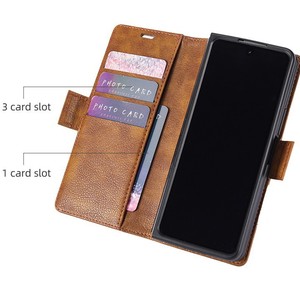 תיק עור tpu פרמיה עבור Google פיקסל 9 עיצוב יוקרתי קפל עם סגירה מגנטית & מחזיק חריץ כרטיס - Product Image 3