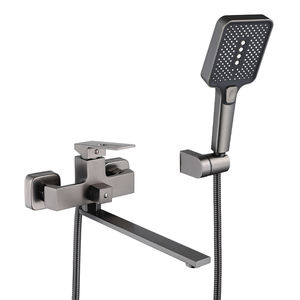 Pommeau de <span class=keywords><strong>Douche</strong></span> en Laiton Haute Pression à Faible Débit, Réglable, avec <span class=keywords><strong>Tuyau</strong></span>, Fonction Pluie, Anti-Colmatage, Auto-Nettoyant, Chromé Noir, pour Usage Hôtelier - Product Image 6