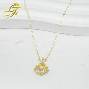 PCX bijoux fait à la main en or collier ras du cou romantique Figaro chaîne Style lien chaîne Zircon pierre personnalisé mode Chaser pour - Product Image 5