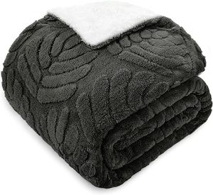 Chăn nỉ mềm mại dệt kim tùy chỉnh bán buôn, chăn lông cừu <span class=keywords><strong>Sherpa</strong></span> dùng trang trí nhà cửa - Product Image 5