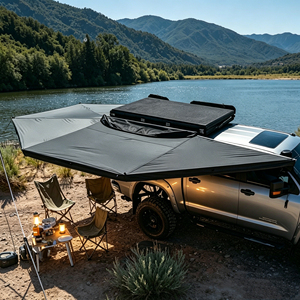 Auvent 270° avec éclairage LED, auvent latéral autoportant pour voiture, ouverture rapide, en alliage d'aluminium, UPF50+, imperméable, pour SUV et camion - Product Image 2