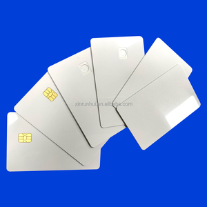 Carta di credito in PVC di 4428 smart Contact con banda magnetica con slot per chip di stampa colorato bianco 4442 - Product Image 2