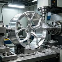 Nouvelles jantes en alliage d'aluminium forgé de 18 à 22 pouces pour Audi, 5 branches, sur mesure, PCD, déport, finition argentée, modifiées, vente en gros, OEM, garantie 1 an