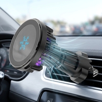 Chargeur de voiture sans fil à refroidissement magnétique avec protection OTP/OVP, charge rapide QC3.0, port Type-C pour 12/13/14/15/16/17