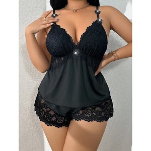 Camisón de Tirantes para <span class=keywords><strong>Mujer</strong></span>, Otoño, Sexy y Tentador, Pantalones Cortos Dulces, Conjunto de Dos Piezas, Ropa de Dormir Ligera para el Hogar - Product Image 3