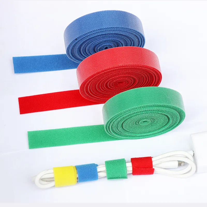 super sticky soft double side customized colorful plastic injection Back To Back Hook And Loop Cable Ties Hook And Loop Strap