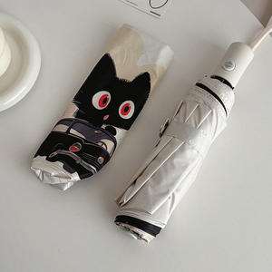 Paraguas de Viaje Personalizado con Estampado de Gato y Camión, Protección UV, Resistente al Viento, Plegable y Compacto <span class=keywords><strong>para</strong></span> Mujer - Product Image 6