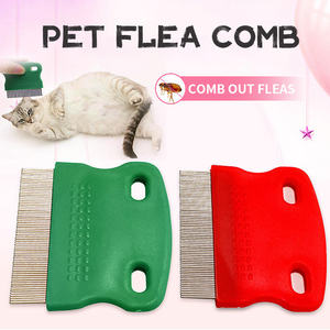 Muestra gratis de productos para mascotas perro cepillo de pelo peines Pet peine de pulgas - Product Image 2