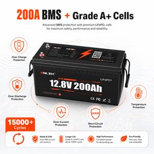 ENLZH 12V 50Ah, 100Ah, 150Ah, 200Ah, 314Ah, 320Ah, 628Ah, 640Ah LiFePO4-batterijen, 6.000 diepe cycli. - Product Image 4