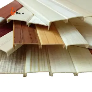 Bord de Grain de bois Pakistan Chrome Garniture Chine PVC Bord Bande U Profil U Forme Garniture Bande En Plastique