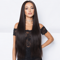 Perruque Lace Front Brésilienne Vierge Remy de 30 Pouces avec Dentelle Transparente, Style Long, Densité Personnalisable, Vente en Gros