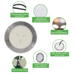 DC12V 24W Farbwechsel LED-<span class=keywords><strong>Pool</strong></span> leuchte Edelstahl-Einbau leuchten mit Schutzart IP68 - Product Image 2