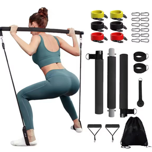 Kit de Barra Desmontable de Acero para Entrenamiento de Fuerza, Cuerda Elástica, Accesorios de Pilates - Product Image 1