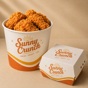 Caja de Papel Desechable Personalizada para Hamburguesas, Caja de Embalaje de Grado Alimenticio para Hamburguesas para Entrega y Comida para Llevar - Product Image 6