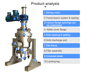 Nutsche Vacuum <b>Drying</b> <b>Equipment</b> with Optional Agitator Ti Material Enhanced Mixing & Filtration Efficiency New - Product Image 4