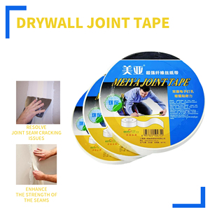 Ruban adhésif en papier pour <span class=keywords><strong>joints</strong></span> de cloisons sèches, idéal pour la réparation des fissures de murs <span class=keywords><strong>et</strong></span> plafonds en plâtre <span class=keywords><strong>et</strong></span> applications sur plaques de plâtre, fabriqué à Shanghai - Product Image 1