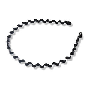 6 bandeaux noirs en <span class=keywords><strong>zigzag</strong></span> ondulés pour un usage quotidien, yoga, sport, bandeau en métal antidérapant, bandeau unisexe pour homme - Product Image 5