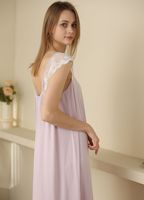Chemise de nuit en modal pour femme, style français, avec dentelle, longue, maxi, coupe ample, grande taille, respirante, légère, dos ouvert