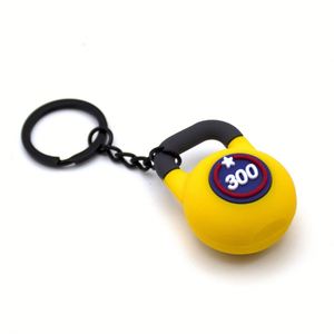 Mini Kettlebell Keychain PVC, Creative Fitness Bag Charm and Backpack Pendant, Novelty Gym <b>Key</b> <b>Ring</b> Promotional Gift - Product Image 4