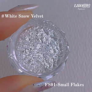High Quality <b>Nail</b> Art Velvet Snow White Flakes Powder Diamond Ultra-Thin Flake <b>Glitter</b> - Product Image 2
