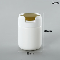 Bouteille de complément alimentaire en HDPE blanc de qualité alimentaire avec bouchon à clapet 120ml 150ml 200ml Bouteilles de capsules en plastique mat au toucher doux