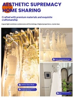 Lustre LED suspendu de style français à plafond ouvert, lumière variable tricolore, construction en acier inoxydable et verre, finition en jade blanc