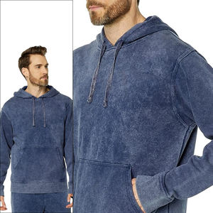 Sudadera con Capucha de Alta Calidad, Corte Regular, Lavado Ácido, Diseño Desgastado y Decolorado por el Sol, Logotipo Personalizado Bordado, 100% Algodón, Invierno - Product Image 6