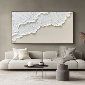 Haute qualité décor à la maison à la main plâtre marron <span class=keywords><strong>Beige</strong></span> <span class=keywords><strong>plage</strong></span> océan vagues 3D Texture Art Wabi Sabi Mural - Product Image 3