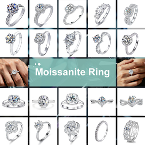 1ct Moissan ite Vintage Platin Ring Klassischer Schmuck für Hochzeitstag & Party Valentinstag Geschenk - Product Image 3