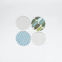Sous-verres en tissu brodé, design floral géométrique personnalisé, sous-verres en tissu multicolores pour la décoration de table