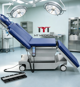 Table d'opération ophtalmologique et ORL électrique DST-II en acier inoxydable 304 avec commande au pied et chaise de médecin en option - Product Image 1