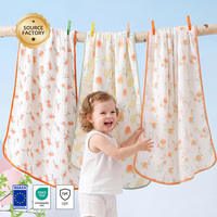 Couverture d'emmaillotage en coton de bambou 90x90cm pour bébé nouveau-né |   Couverture de réception pour bébé personnalisée avec logo Pantone |   OEM ODM Marque Privée