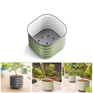 Fioriera Rialzata in Metallo per Esterni Personalizzata, Vaso Autoirrigante su Ruote per Ortaggi con Radici Profonde - Product Image 2