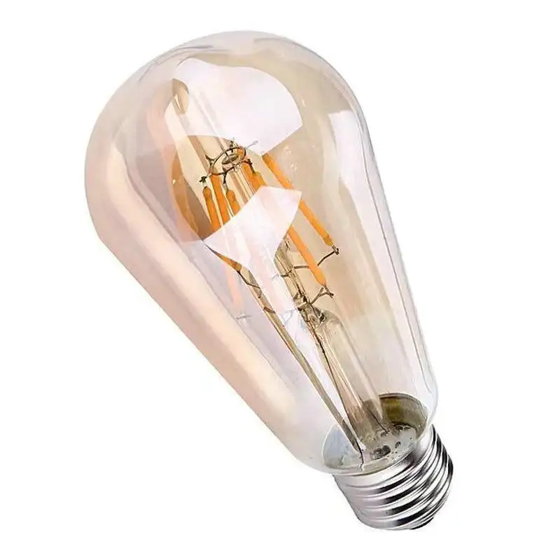 2W 4W 6W 8W E27ST64クリアガラスキャンドルホーム照明省エネタングステンランプLedフィラメント電球エジソン電球
